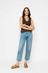 Joelle-Textured Vee Neck Tank